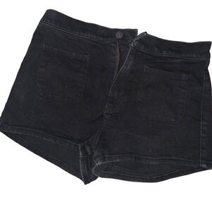 Black Abercrombie mini shorts boho high waisted preppy spring denim casual